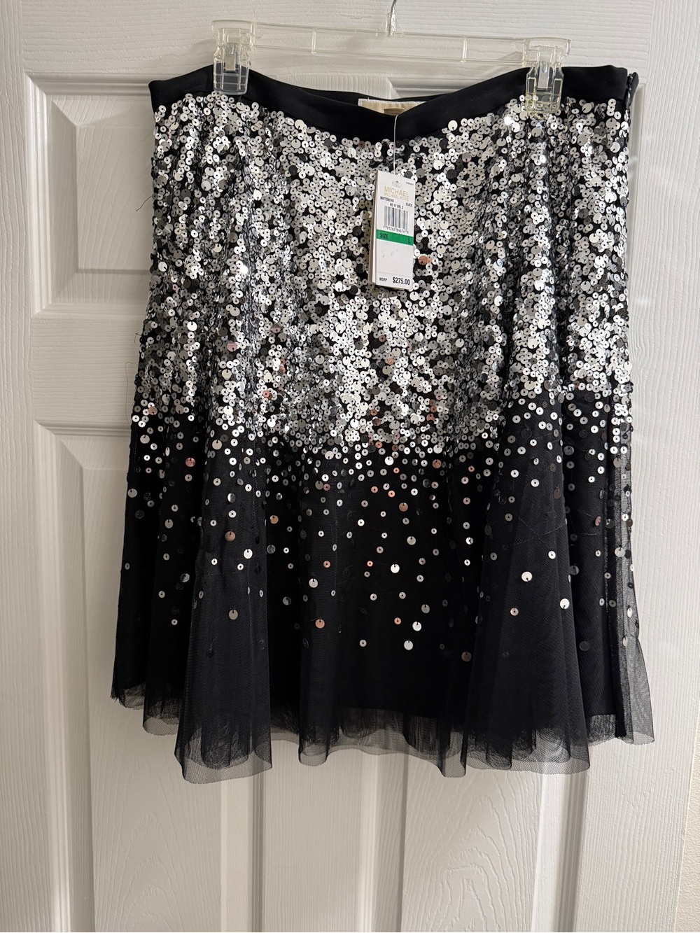 MICHAEL Michael Kors Black sequin and tulle skirt